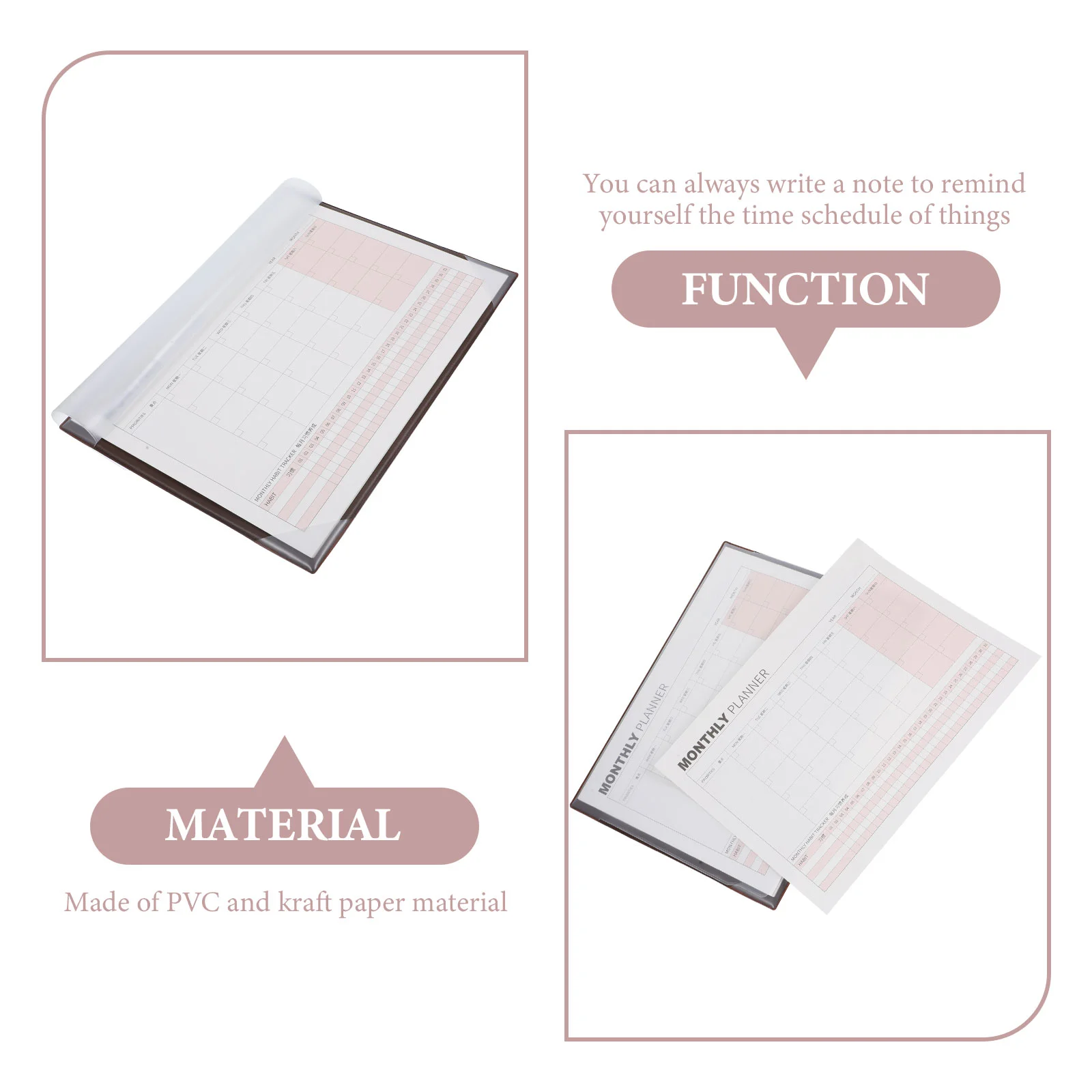 Desk Blank Calendar Sheet Monthly Planner Notepad Blank Calendar Planning Notepad