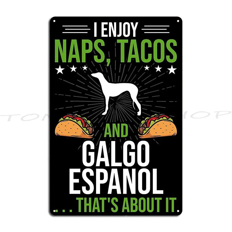 Galgo Espanol Mama Greyhound Owner Gift Galgo Metal Sign Wall Decor Designing Mural Pub Design  Tin Sign Poster
