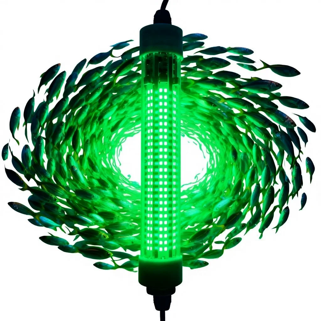 

Алюминиевая светодиодная лампа для ловушки для рыбы 12-24В DC, 50Вт, уличная, IP68, водонепроницаемая, синяя, зеленая, белая, для освещения рыбы