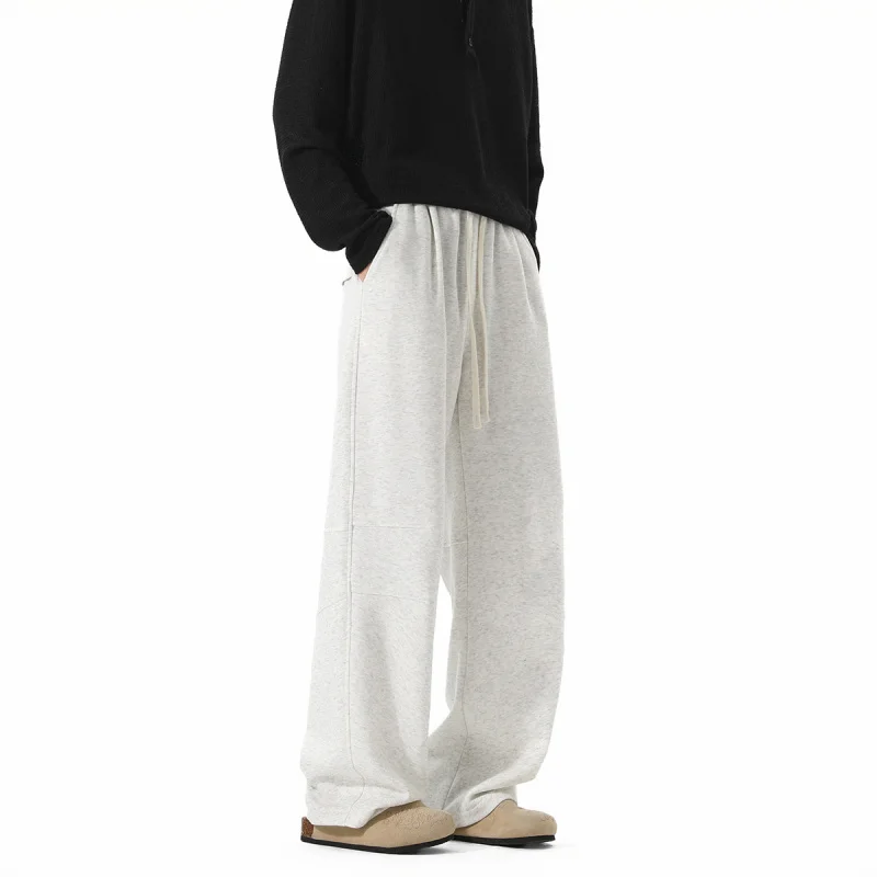 【Mirrordust】25American Style Autumn Polyester Cotton Long Pants Men's Sports Casual Sweatpants