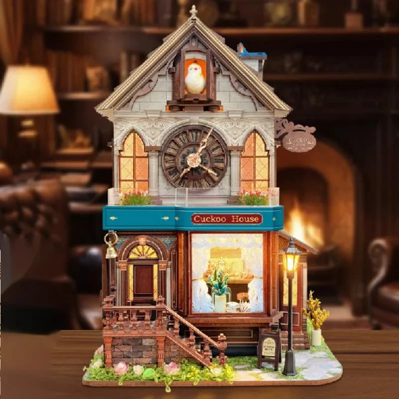 

Jocn Whale Sky DIY 3D Sensing Cuckoo Hut Birthday Gift Assembly Model Exquisite Decoration Gift Christmas And Easter Gifts New