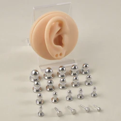 19PCS 1mm-10mm Mirror Surface Cylinder Ear Plugs Surgical Steel Ear Gauges Expander Stretcher Ear Taper Body Piercing Jewelry