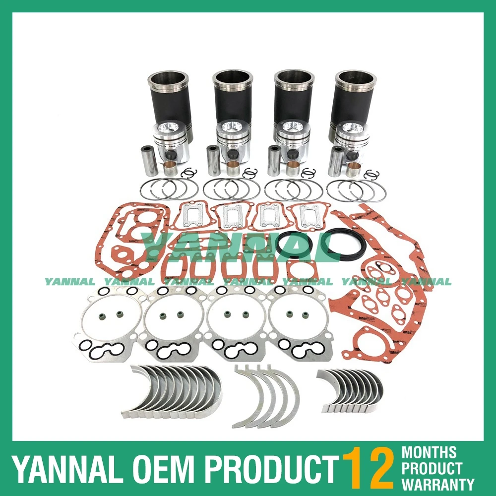 

D924T Cylinder Liner Kit With Gasket Set Bearing For Liebherr Excavator Engine Parts