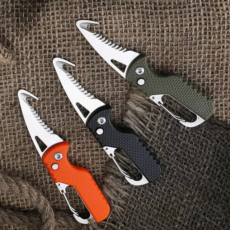 1-4PCS Mini Safe Box Cutter, Portable Serrated Hook Package & Letter Opener for Home Office Outdoor Camping, Gift for Daily Use