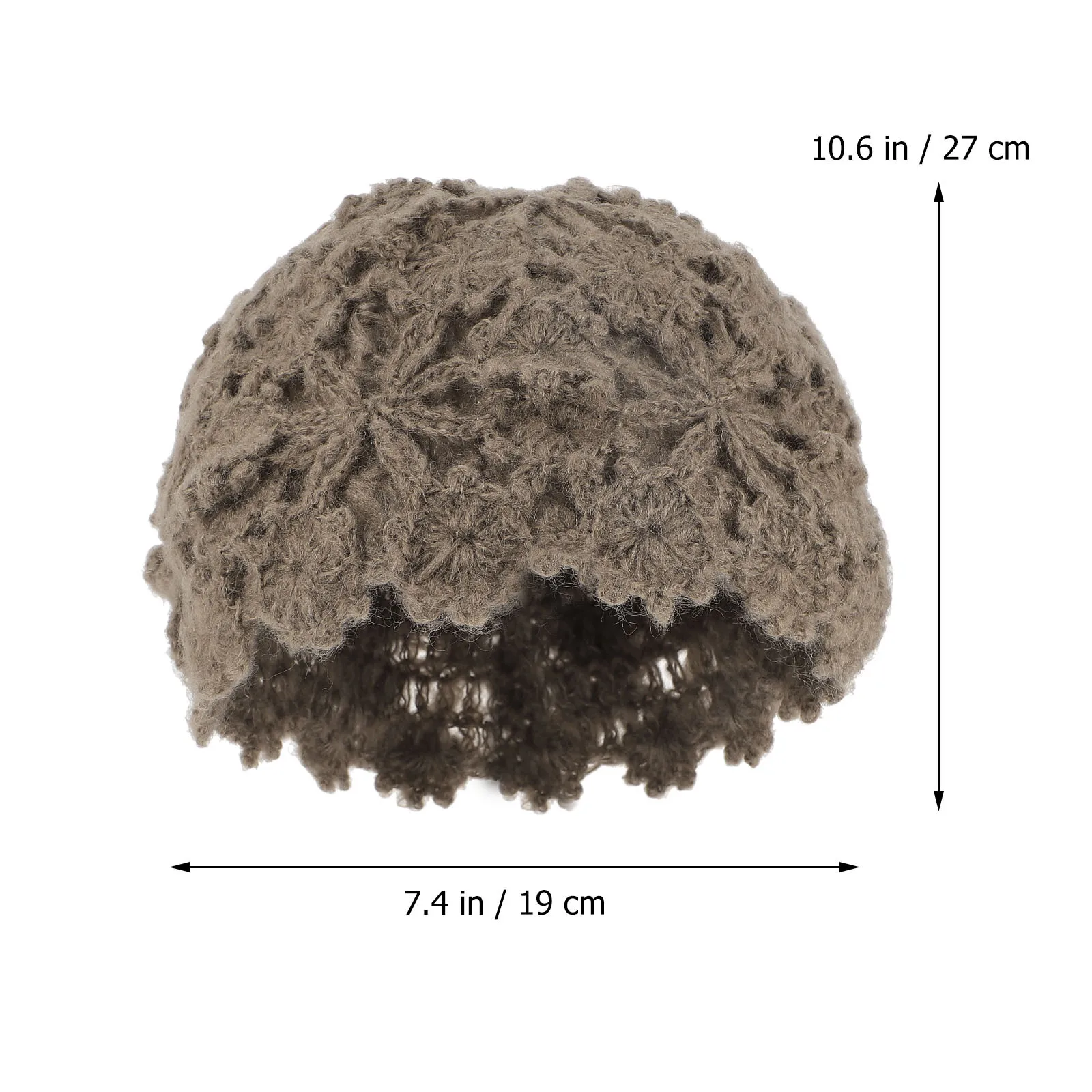 قبعة بيريه محبوكة دافئة للنساء على شكل زهرة مجوفة، قبعة شتوية مريحة وخفيفة الوزن للمشي لمسافات طويلة والتخييم والرياضات