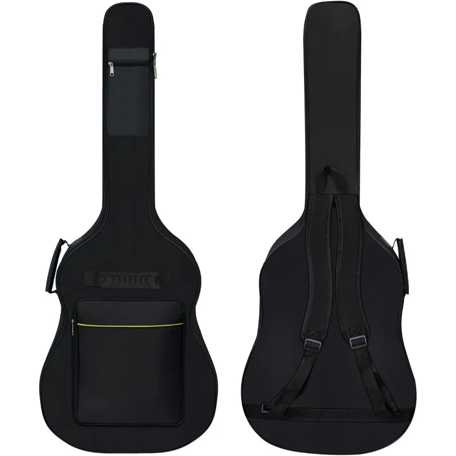 حقيبة جيتار صوتي بطانة سميكة مقاومة للماء وحزام كتف مزدوج قابل للتعديل وحقيبة جيتار وحقيبة إسفنجية سميكة تناسب 3