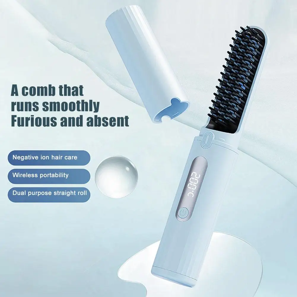 Новый беспроводной мини-выпрямитель для волос Портативный электрический выпрямитель для волос ионы без отрицательного быстрого повреждения выпрямитель He Z8C4