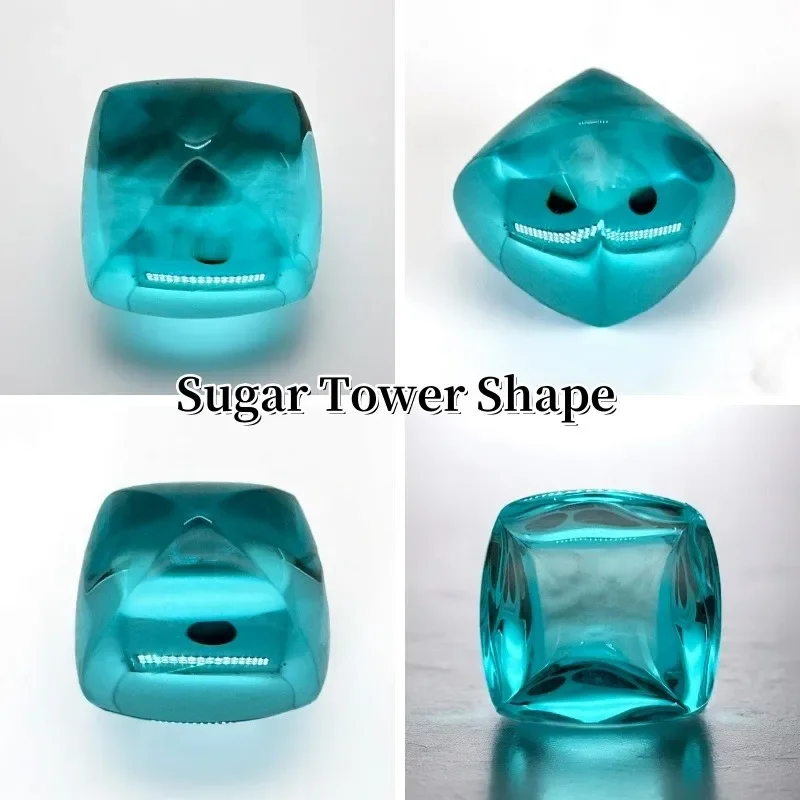 

Top Charm Gemstone Lab Grown Paraiba for DIY Advanced Jewelry Making Inlay Rings Necklace Bracelet Selectable AGL Certificate