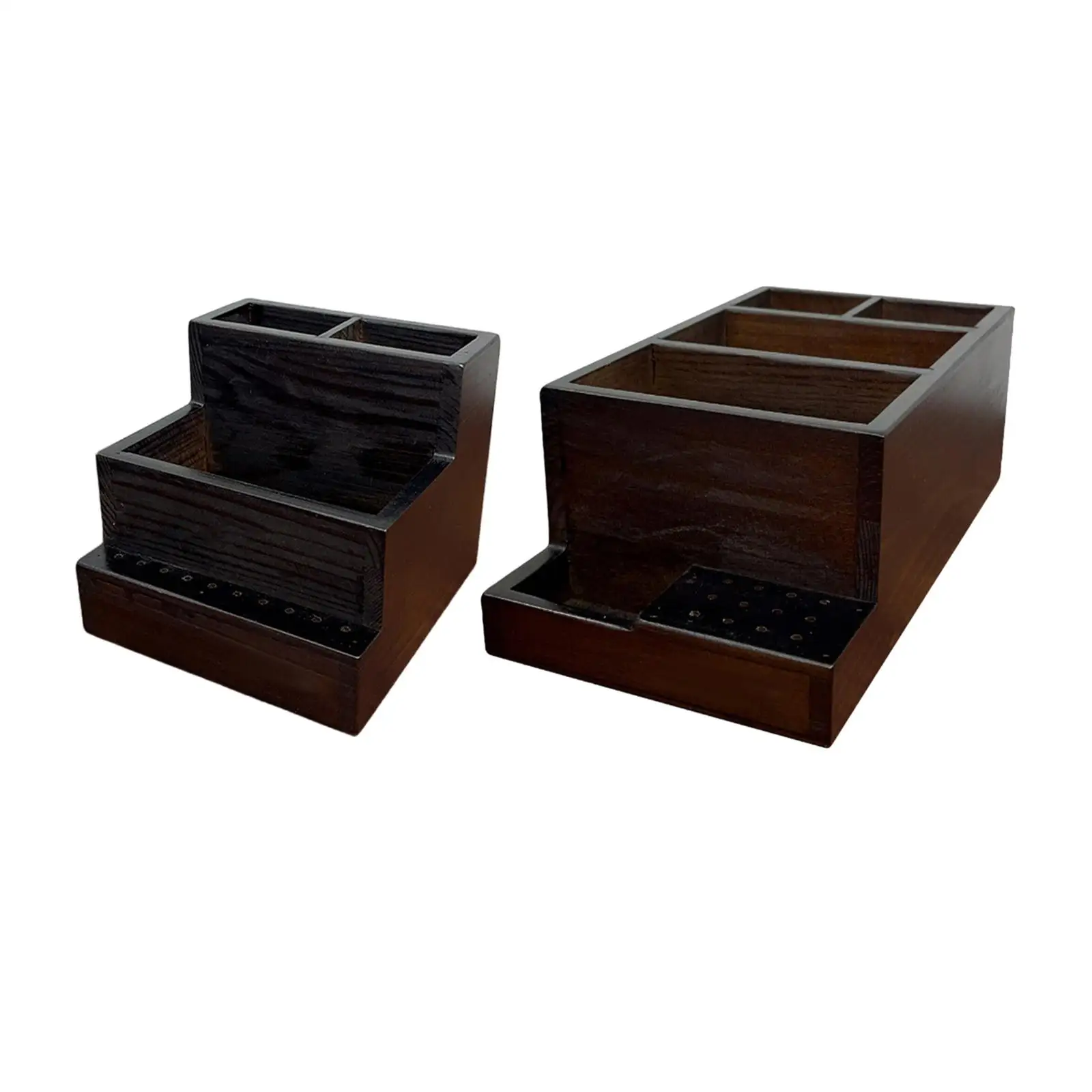 

Держатель для сверл для ногтей, ящик для хранения инструментов, деревянный футляр для кистей для макияжа, коробка для хранения маникюра, коробка для хранения бит для ногтей для Nail Tech Nail Art