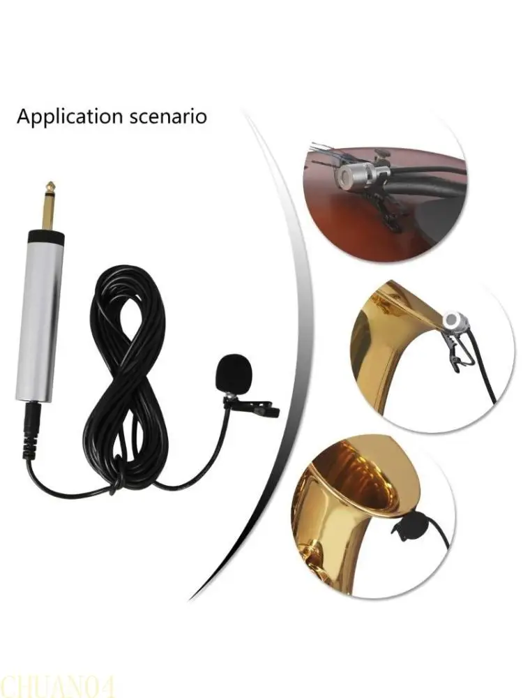 

A1A2 Musical Instruments Condenser Lavalier Microphone Clip-on Mic Microphone Wire Lavalier Microphone Easy to Install
