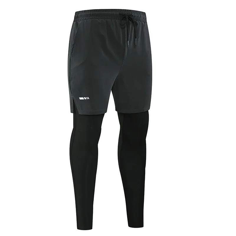 2024 Summer Fitness Pants Men's Elastic Quick Dry Moisture Absorbing Pants Compression Breathable Running Bicycle Tights