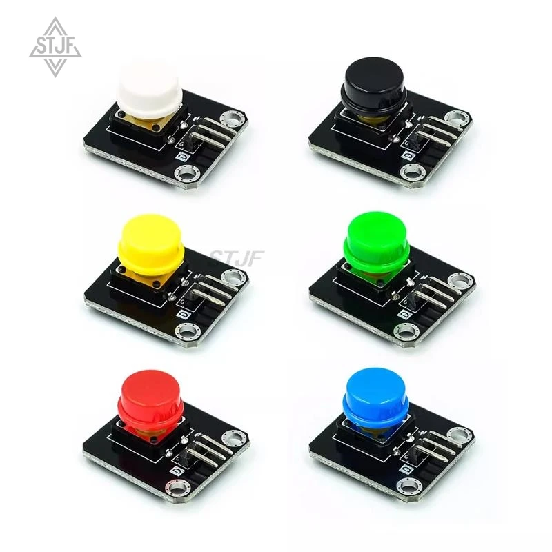 STJF Six couleurs bouton capuchon électronique bloc de construction Module de clé interrupteur tactile interrupteur tactile grande clé Micro bouton de commutation Module