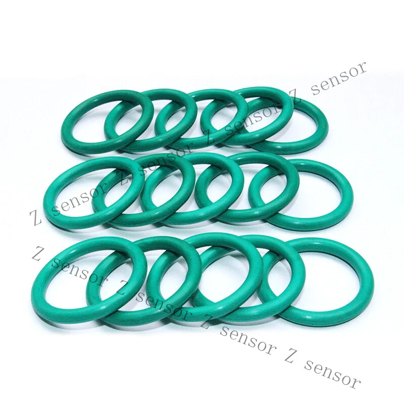 Z+ 4mm(OD=13~100) High Temp Green Fluorine Rubber O-Ring Gasket Oil Sealing Washer