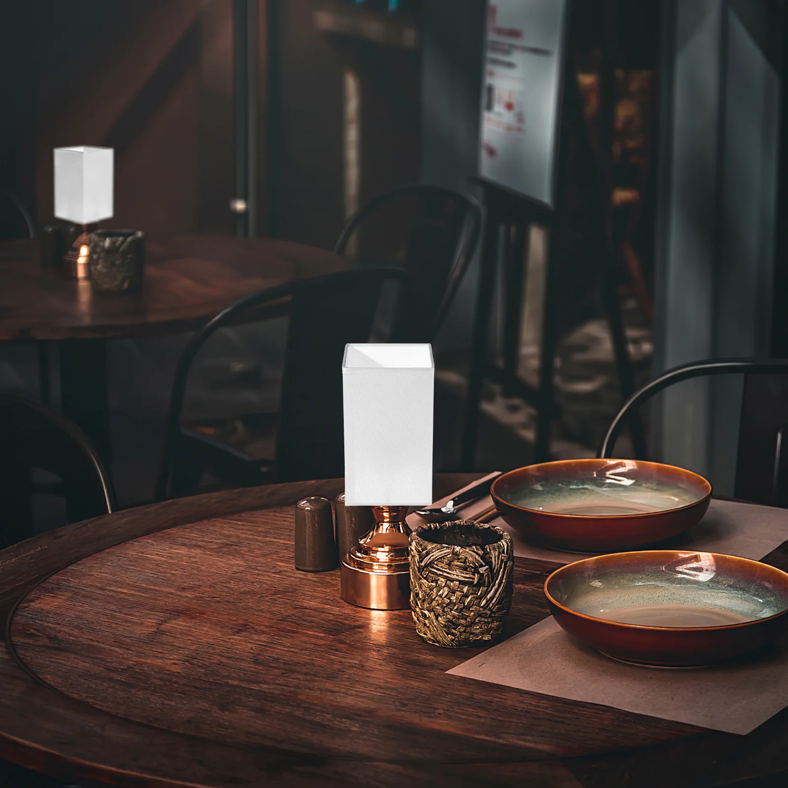 

White Square Lampshade Rectangle Table Lamp Shades E27 Cover Replacement Geometric Iron Cloth Bedroom Living Study