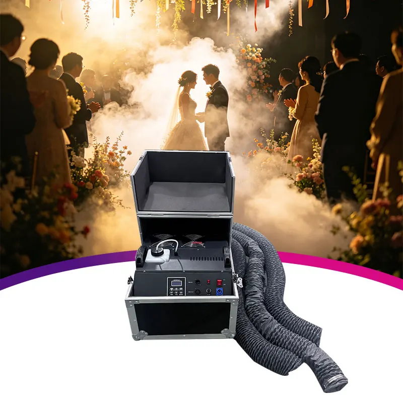 5000W Water Fog Machine DMX512/Remote/Panel 3 Control Modes 3 Mins Fast Preheat 4000CUFT/min High Output Stage for Party Stage