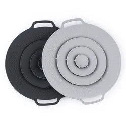 30cm Silicone Spill-proof Pot Lid Microwave Oven Cookware Anti-splash Lid Kitchen Gas cooktop Protect Utensil Reusable Pot Cover