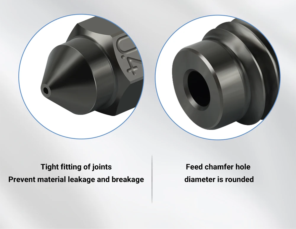 Düsen Kit Für Elegoo Centauri Carbon Gehärtetem Stahl Messing 0,2/0,4/0,6/0,8mm Düsen Für Elegoo Carbon hotend 3D Drucker Teile – Detail 6