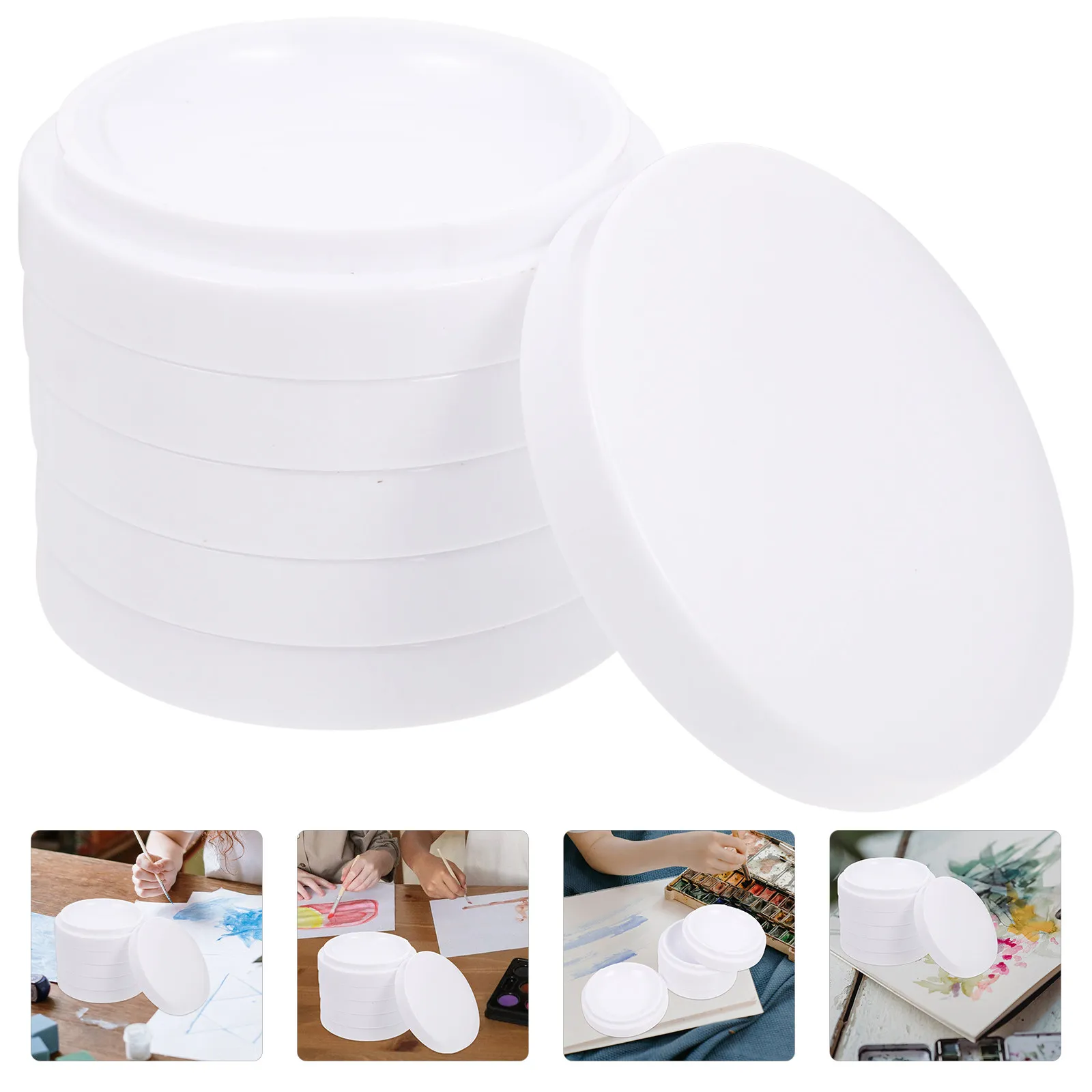 

1 шт. Легкая палитра с несколькими отверстиями, имитирующая керамику, для смешивания акварели, масла, гуаши и пигментов