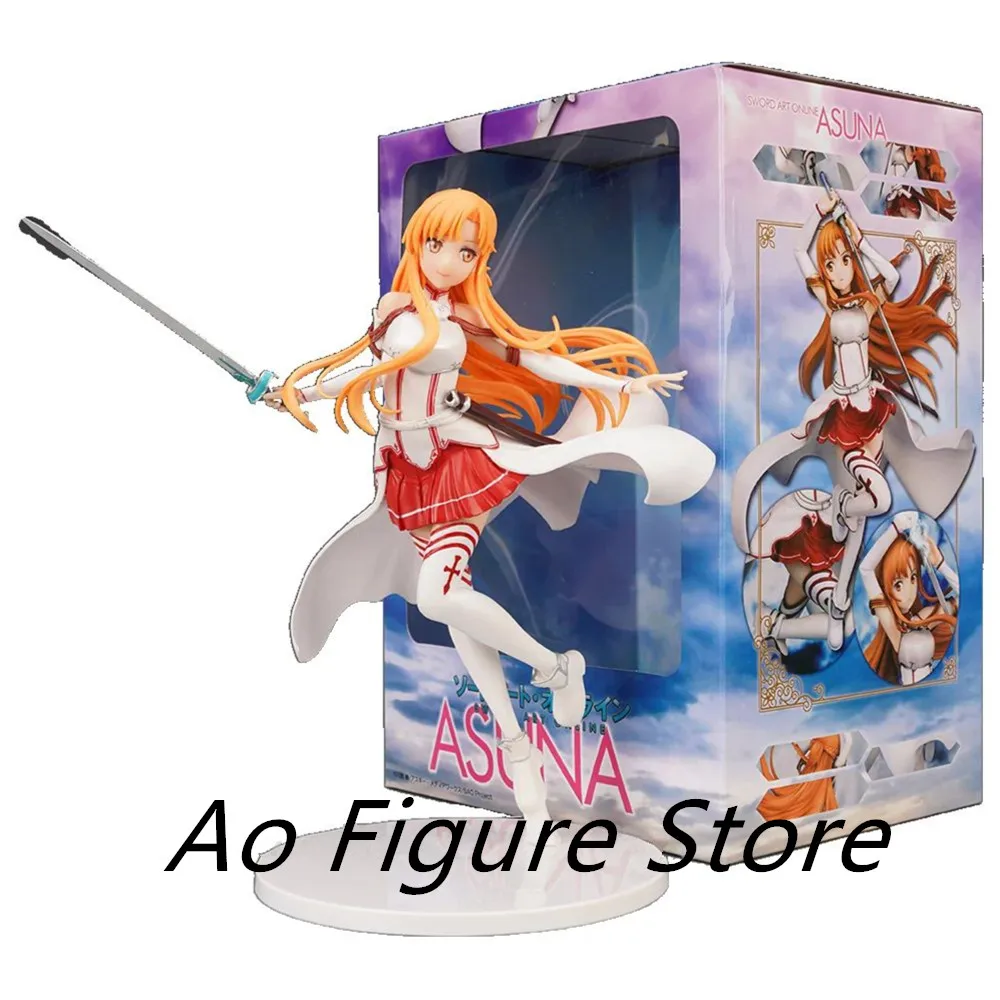 Anime Sword Art Online SAO Yuuki Asuna Knights of the Blood Film Ver. PVC Action Figures Collection Model Toys 23cm