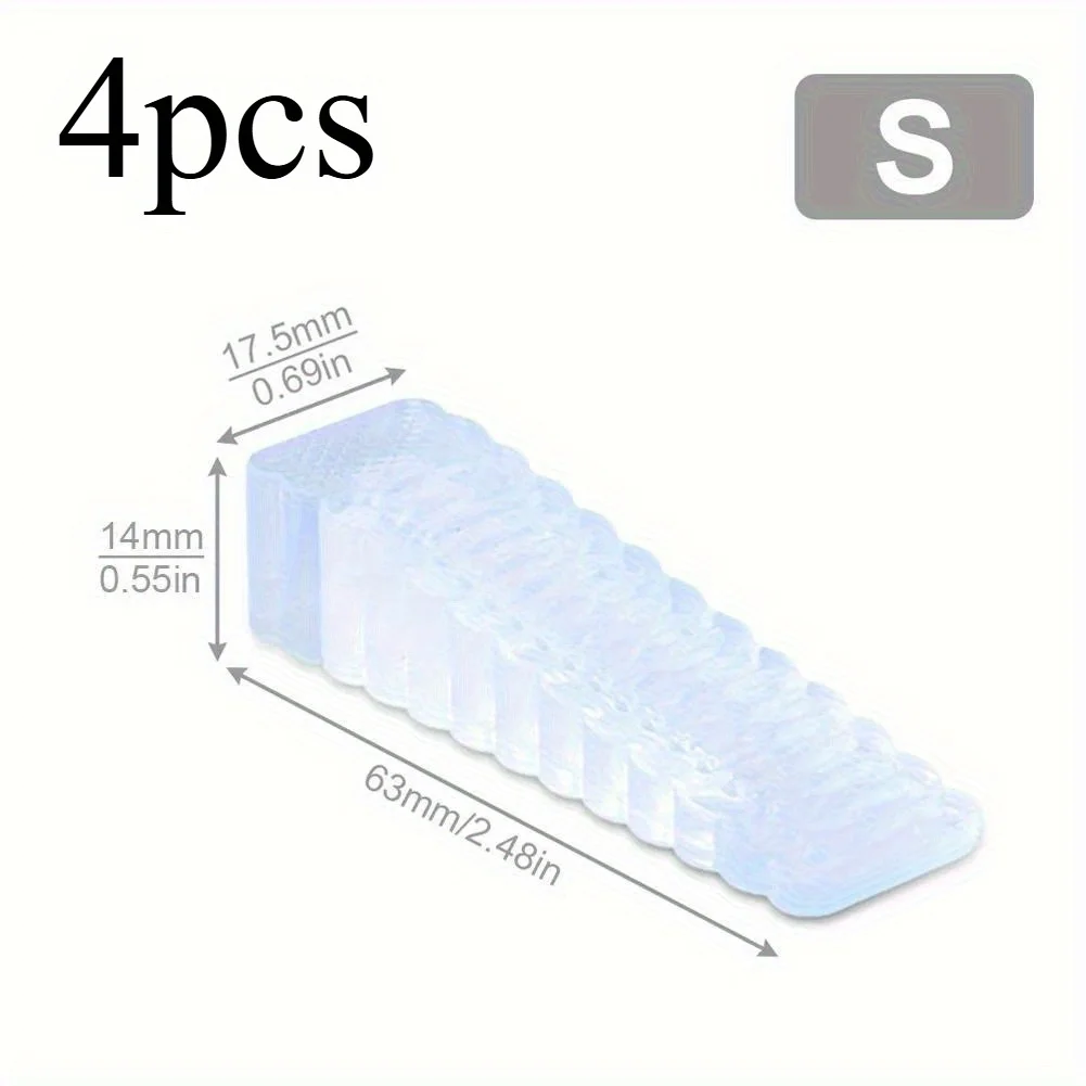 4 Stück transparente Türstopper, Hardware-Antikollisions-Türstopper, geeignet für Wohnzimmer, Schlafzimmer, Hotel, Badezimmer, Büro