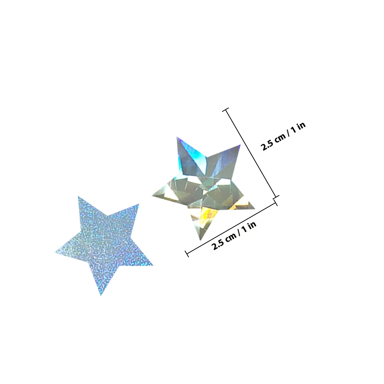 2 Rolls Star DIY Sticker Roll for Scrapbook Diary Photo Album Greeting Card Decoration Journaling Decorative Holographic Sticker