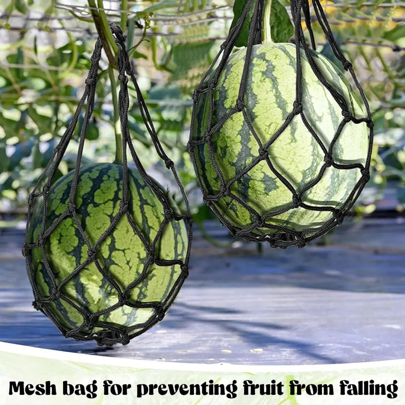Wassermelonen-Hängematte Wachstumsunterstützungsnetz 10-teilig Verstärktes Häkel-Hängenetz für Garten-Kletterpflanzen ﻿