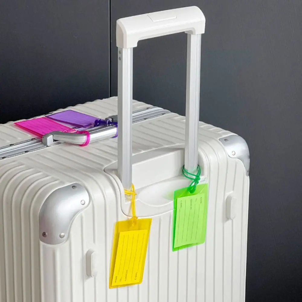 Transparent Visible Suitcase PVC Luggage Tag Anti-lost ID Card Cover Suitcase Boarding Pass Identity Card Name Tag Multifunction