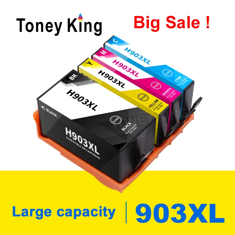 Toney King 903XL 907XL Compatible For HP903 HP907 cartridge Suit For Officejet Pro 6950 6960 6962 6961 6970 6971 6963 6965 6966