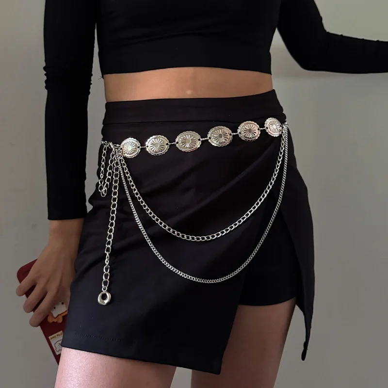 Designer Waist Chain Belts for Women Western Cowgirl Cowboy Country Punk Tassle Belt Female Gothic Accessories Jeans Waistband