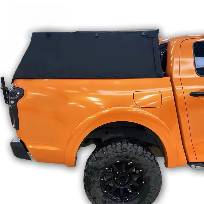 High Quality Hot Selling Offroad 4X4 Pickup Truck Canopy  HILUX  Pick up Truck Soft Topper Bed Foldable Soft Canopy view 4