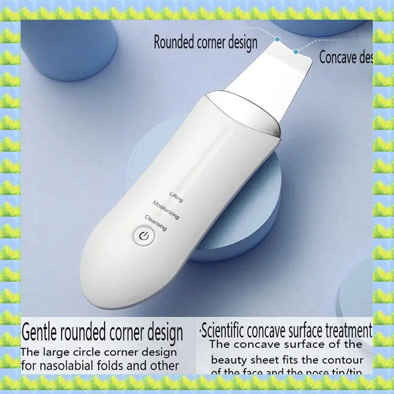 

FZFZ 2X Ultrasonic Facial Skin Scrubber Beauty Machine Deep Face Cleaning Peeling Shovel Exfoliating Skin Care Device