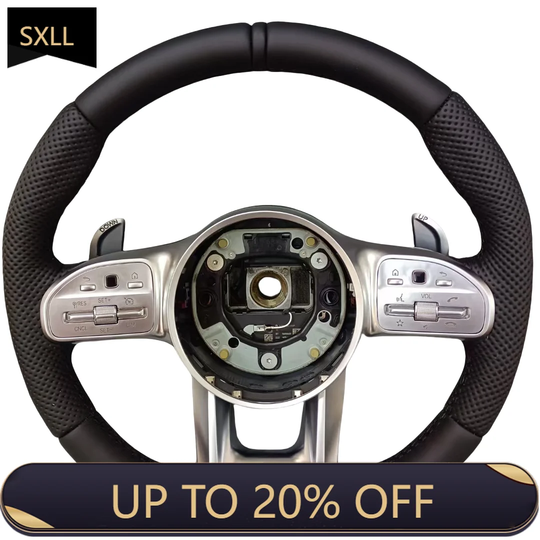 

SXLL For GTR GT C63 A45 S63 S65 G500 G63 E63 GLE63 GLC63 W205 W222 W213 Full Leather Light Emitting Diode Carbon Fiber Steer