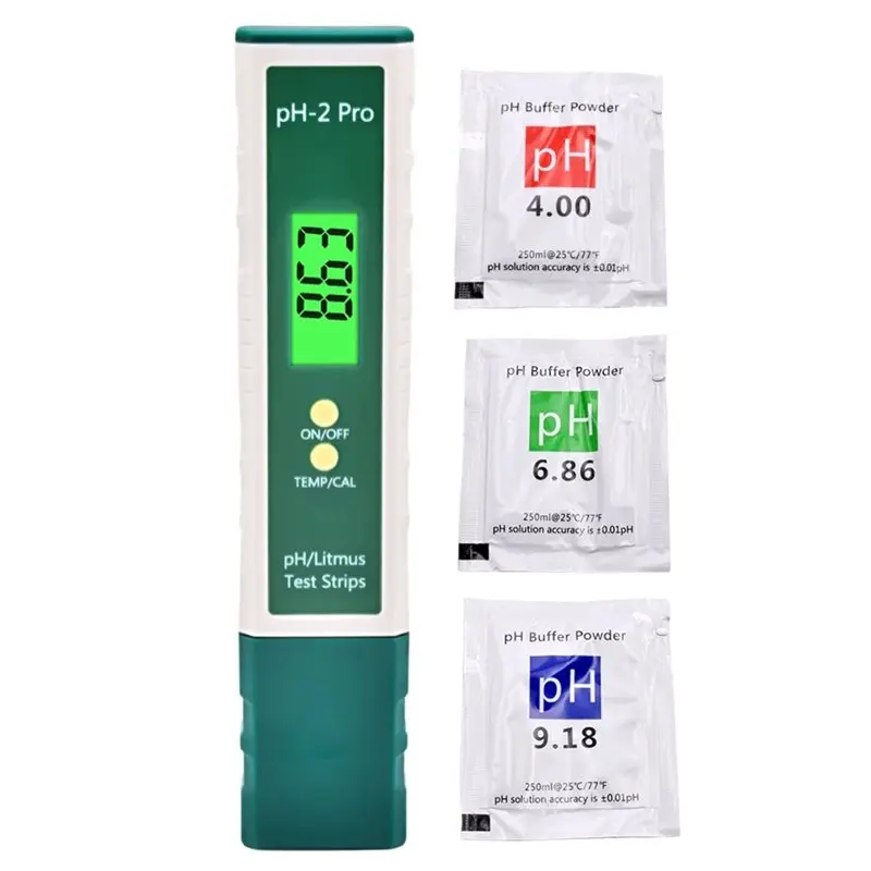 【Big Deal】PH-2 Pro Digital PH Meter Tester Pen Backlight Aquarium Hydroponic 0.01 Accuracy -2.00-16.00 Range