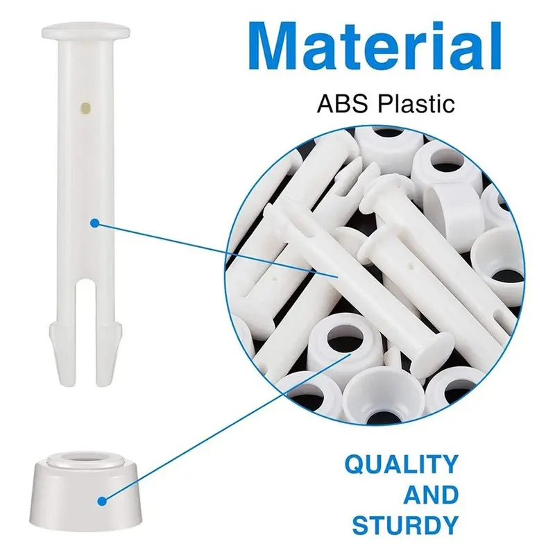 T22C Replacement Pool Joint Pin Set- 24 Pieces Plastic With Rubber Seals For Intex Round Lock Connectors Nails Insertions