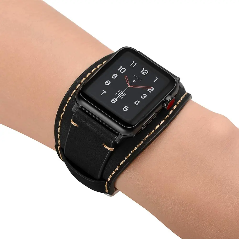 Leather Strap for Apple watch Ultra 49mm 44mm 40mm 45mm 41mm 42mm 38mm bracelet Smartwatch Band iWatch SE 6 5 4 3  Wristband