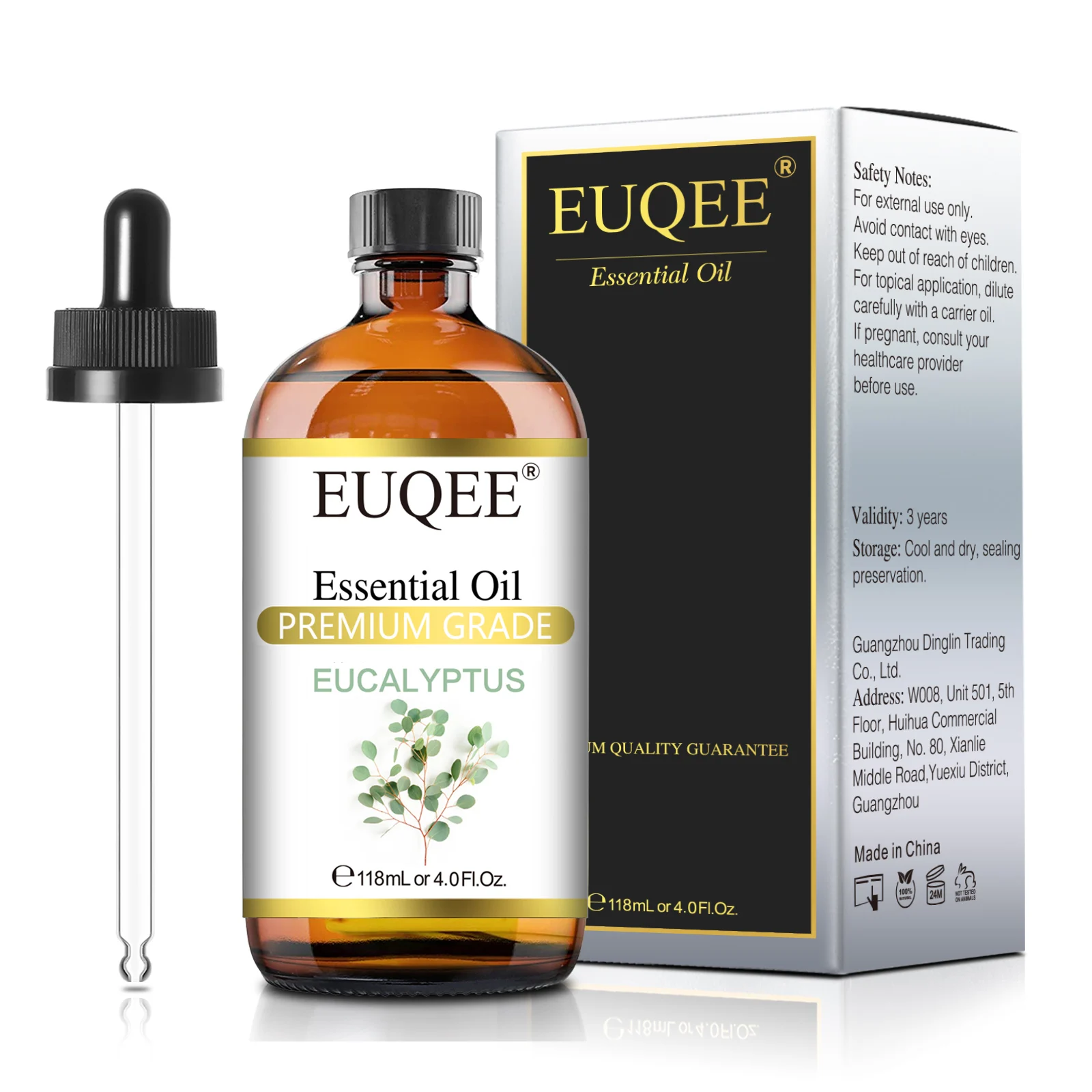 EUQEE 1PCS 118ml Natural Essential Oil For Diffuser DIY Candle Lavender Eucalyptus Vanilla Bergamot Aromatherapy Essential Oils