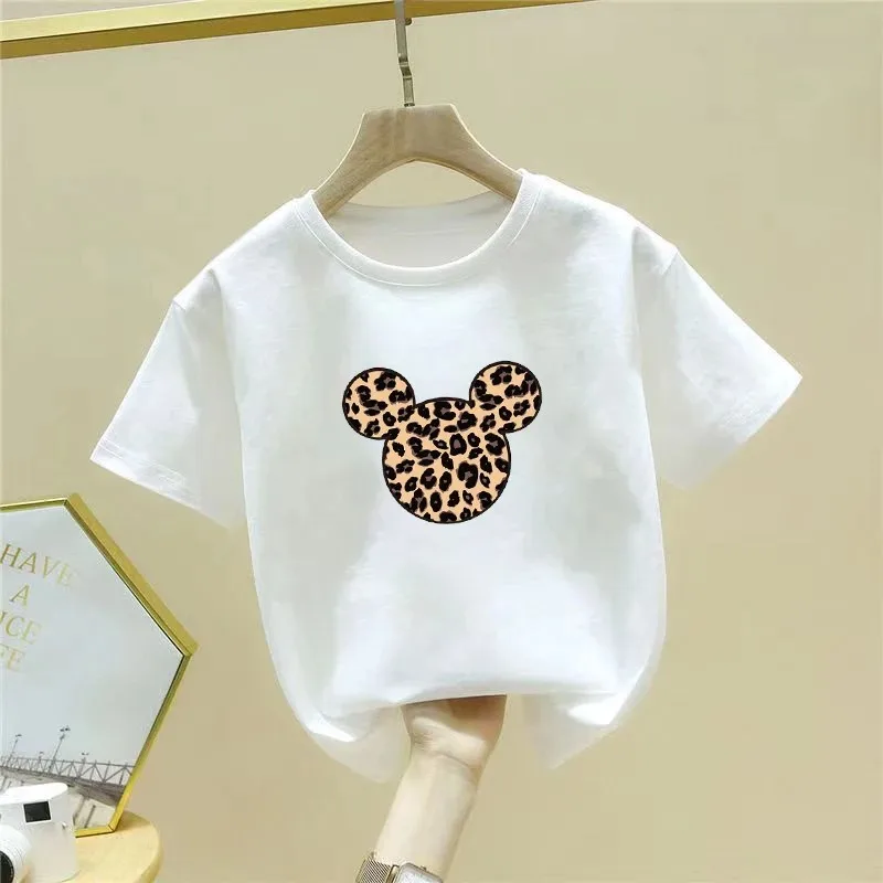 Children T Shirt Lovely Mickeey Print Kids Children Tshirt Cotton T-shirt for Kids Girl Boy Tee Shirts 4 To 12 Years Old 2023