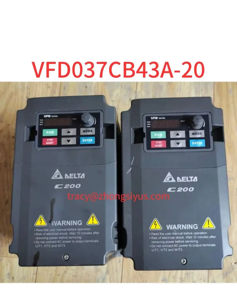 Used frequency converter vfd037cb43a-20  3.7 kw 380V