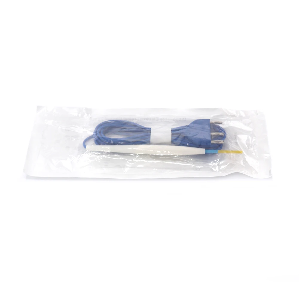 5pcs---Single Use Electrosurgical Pencil with the Functions of Cut and Coagulation Button Switch E.O Sterilization