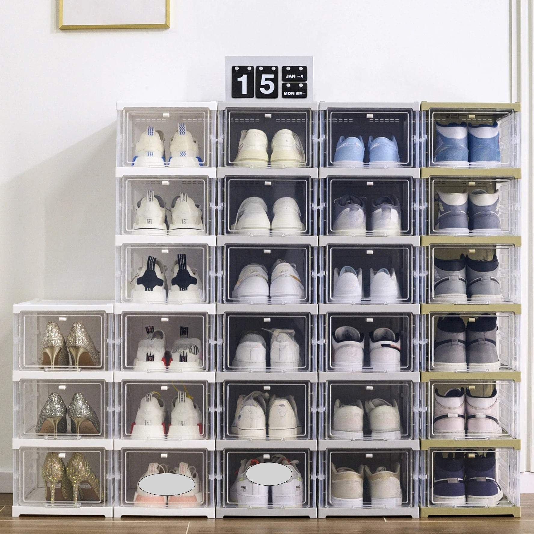 

The Shoe Cabinet Is Free of Installation and Disassembly, and The Shoe Box Receiving Rack Is Used As Soon As It Is Pulled