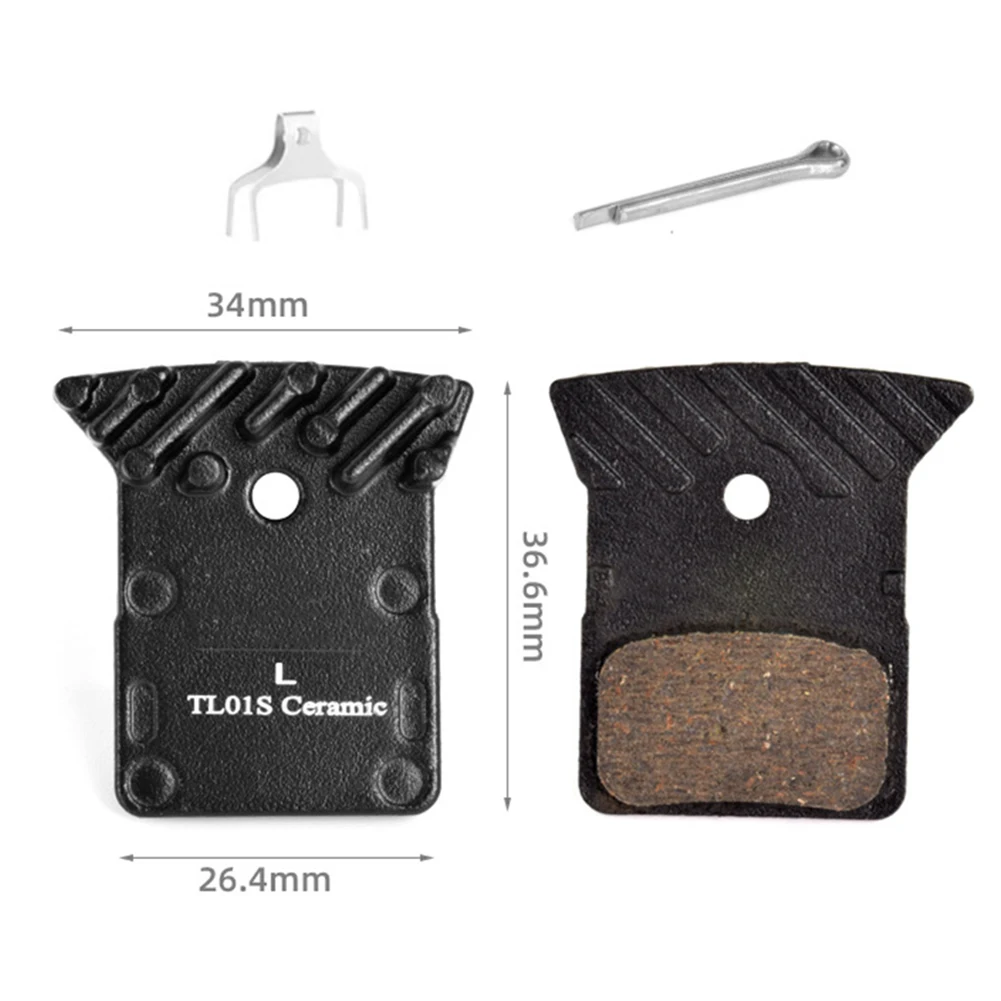 

Mountain Bike Ceramic Disc Brake Pads - Alloy Back Plate With Cooling Fins (Brake Shoes) High Quality
