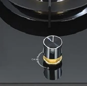 Встроенная настольная газовая плита с одной горелкой и металлической ручкой для домашнего использования на кухне