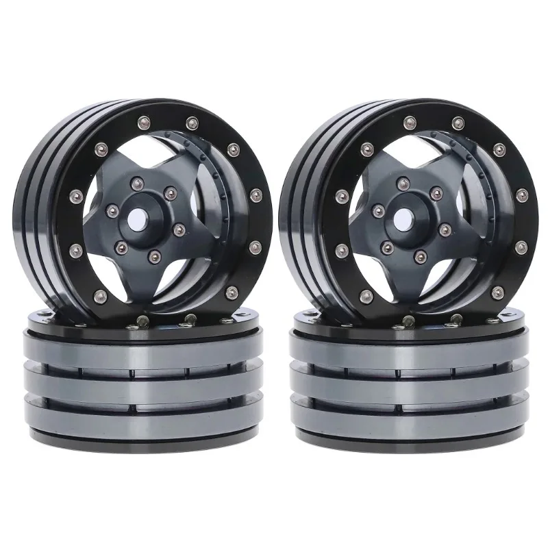 

RC 1.9'' Metal Beadlock Wheels for Axial SCX10 TRX4 RGT Redcat - Tornado Hole Rims, Off-Road Crawler, Durable Alloy RC Upgrade