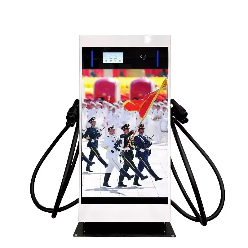 TARY EV DC Charging Station for 40 60 80KW for Commercial Use GBT CCS2 Double POS Payment Big Screen