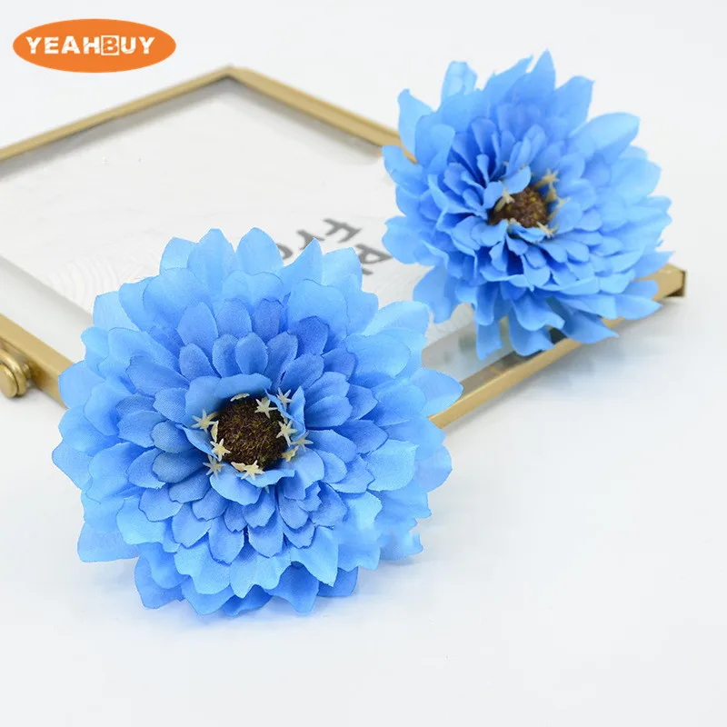 10 cm 12 Farben Künstliche Seidenblüten Chrysantheme Simulation für DIY Hochzeitsstrauß Wand Garten Blumen Zubehör – Detail 4