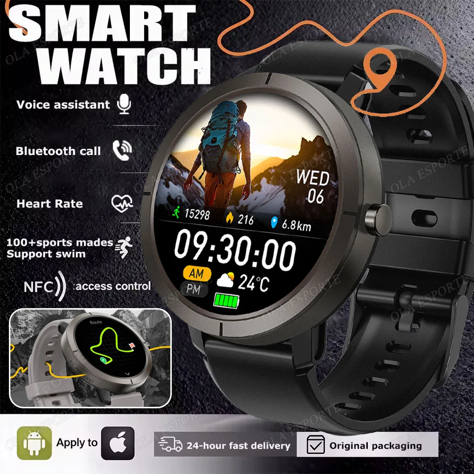 

2025 New Military Smart Watch for Men Built-in GPS 5ATM Waterproof Outdoor Sport Fitness Tracker Health Monitor Bluetooth Call