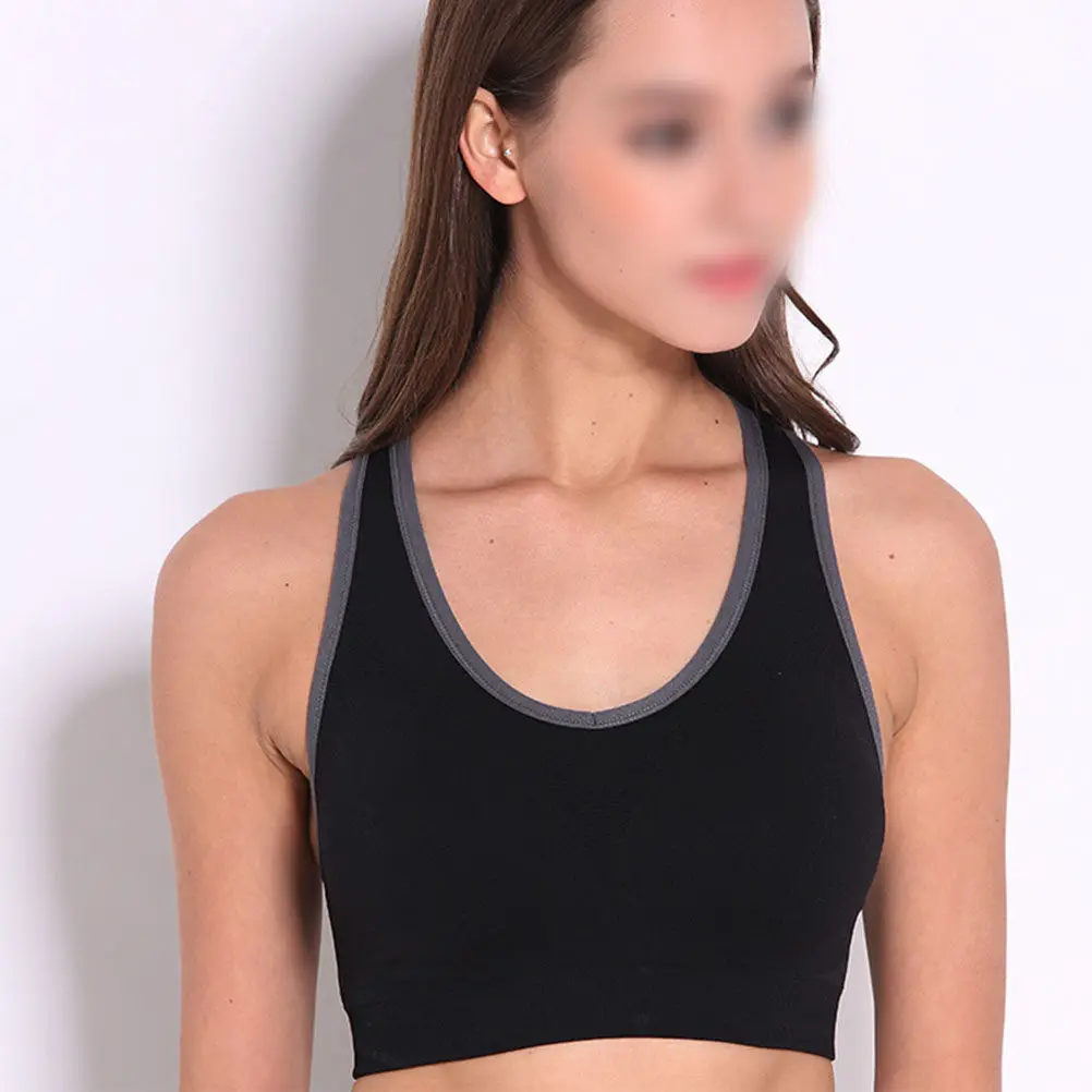 Lot de 3 soutiens-gorge de sport pour femmes, à fort impact, rembourrés, sans coutures, style débardeur, design tendance, coutures impeccables, respirants