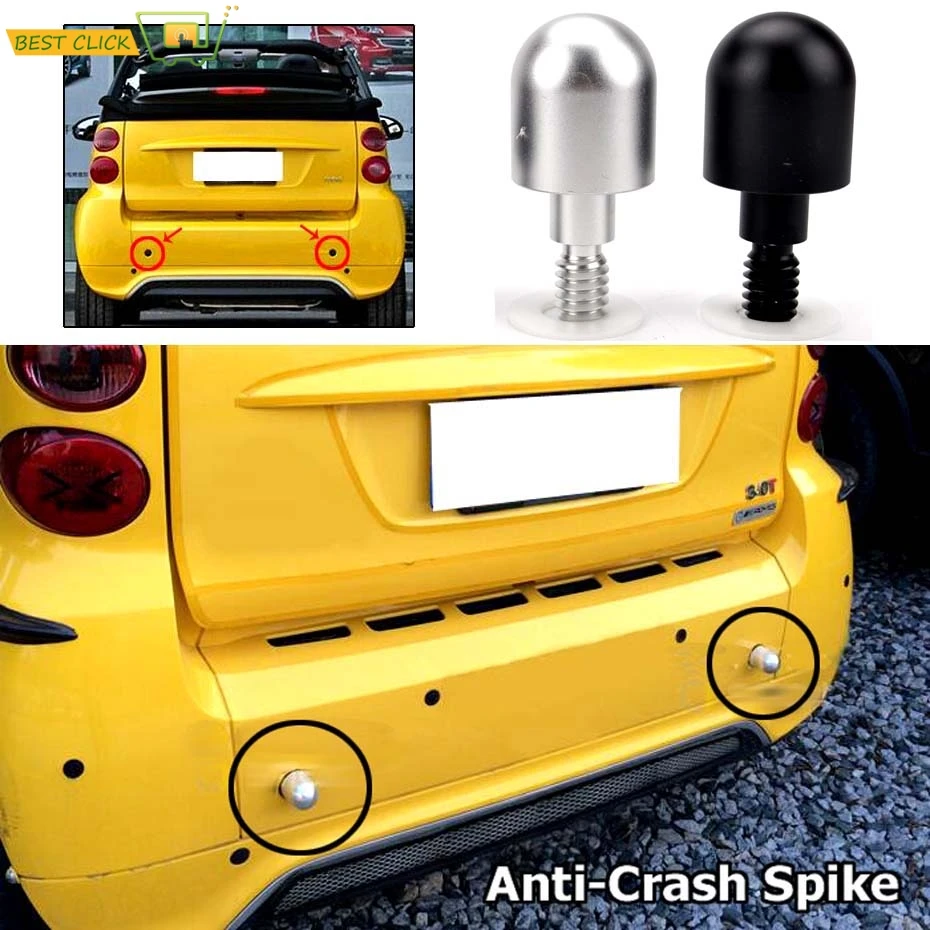 Front Rear Safe Kit For Benz SMART Fortwo 451 2008-2014 Anti Collision Round Head Car Bumper Protector Protective Guard Spike