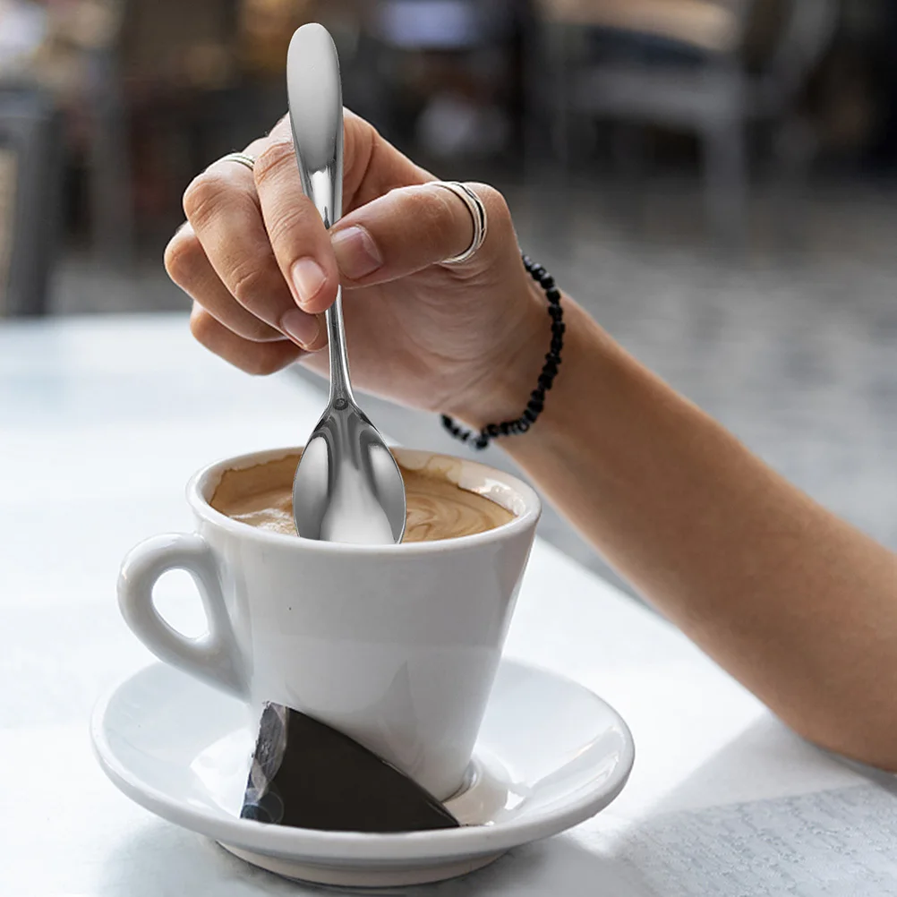 

20Pcs Stainless Steel Espresso Spoons Safe Healthy Polished Design Tasting Soup Home Hotel Coffee Spoon Coffee Stirring Spoons