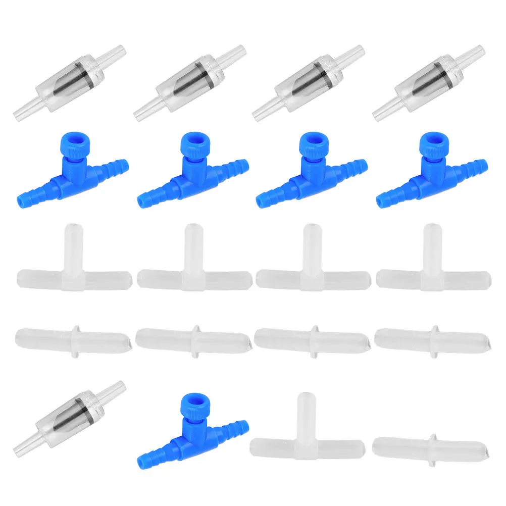

20 шт. разветвителей воздушного потока для аквариума, премиум-материал, распределитель кислорода для аквариумного воздушного насоса, эффективный контроль потока